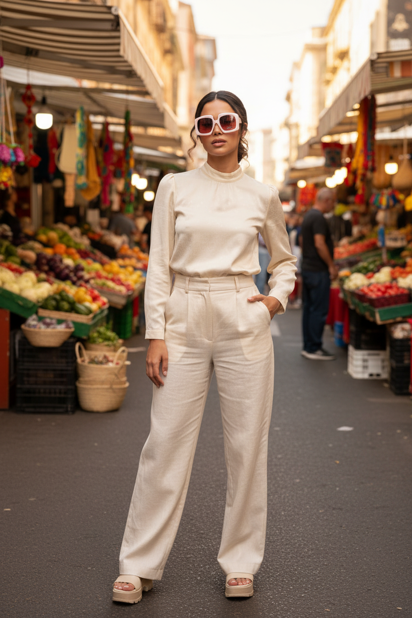 Blush Luxe Oversized Square Sunglasses