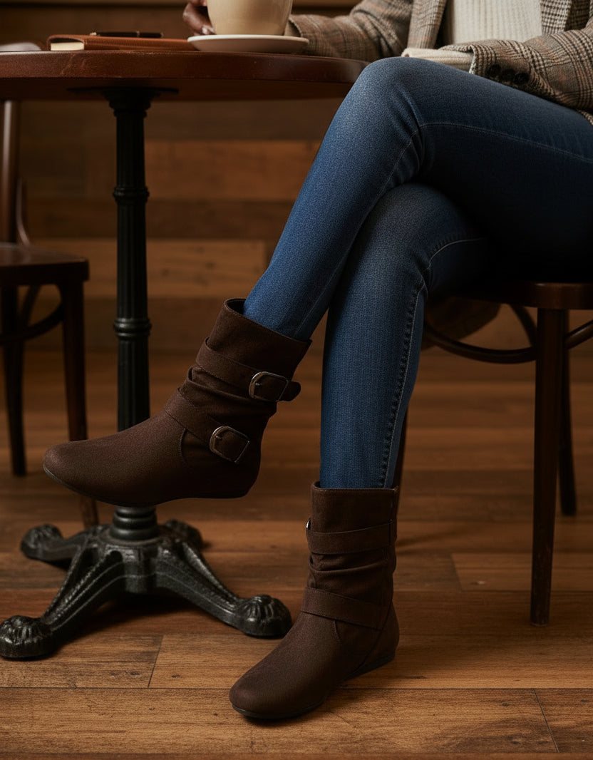 Women’s Side Buckle Ankle Boots