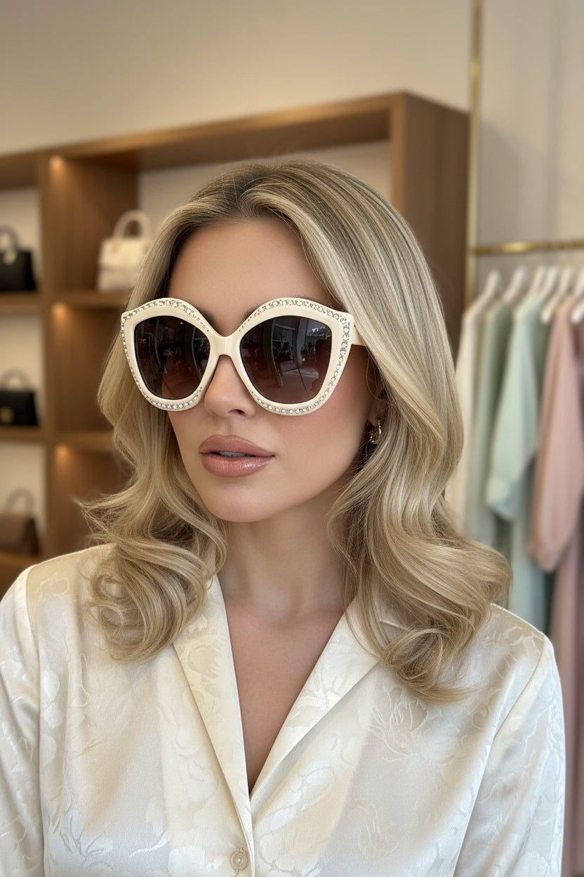 Luxe Pearl Glam Sunglasses