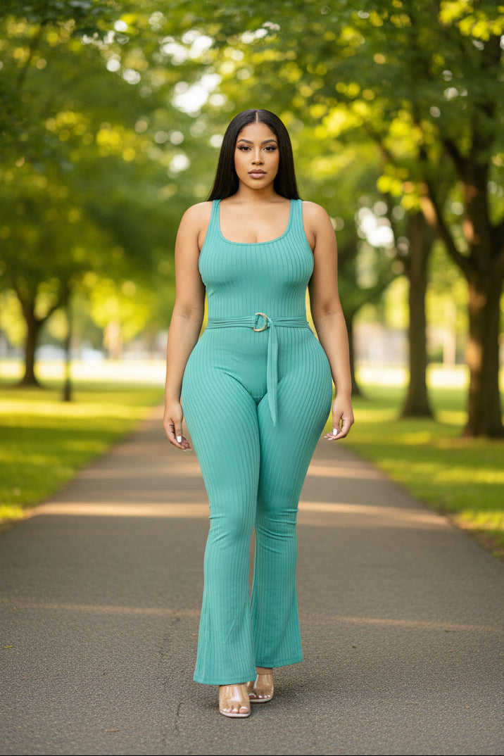 Chic Fitted Romper Tie Up Belt