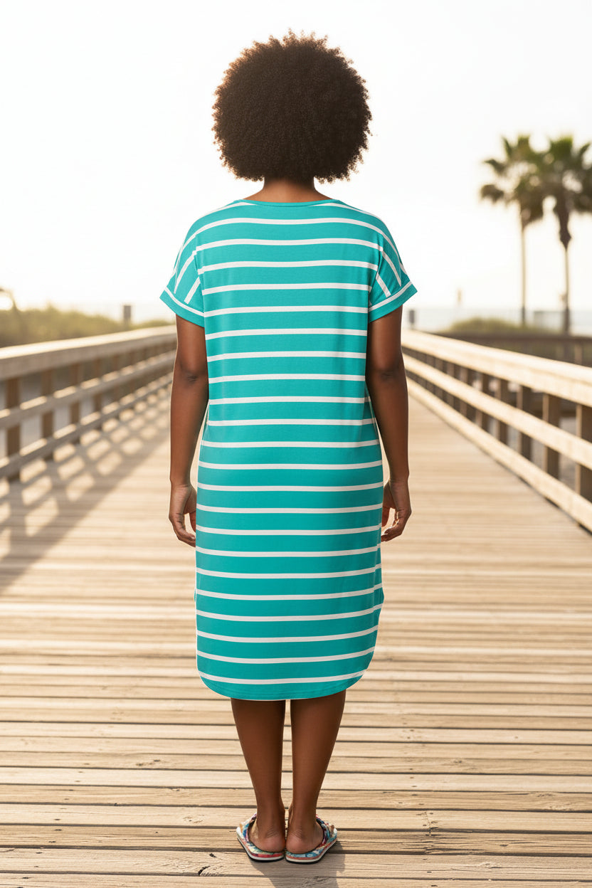 Sea Breeze Striped Pocket Dress