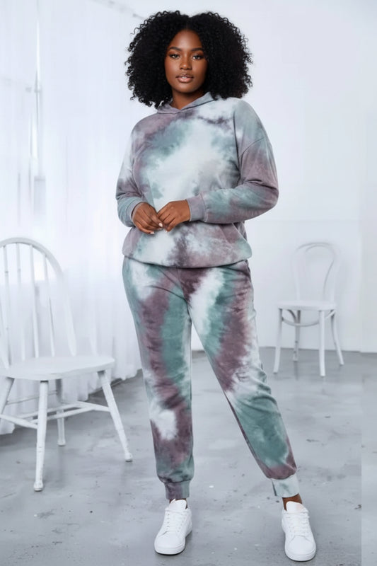 Plus Size Relaxed Fit Tie-Dye Jogger Pants