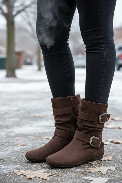 Women’s Side Buckle Ankle Boots
