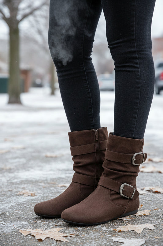 Women’s Side Buckle Ankle Boots