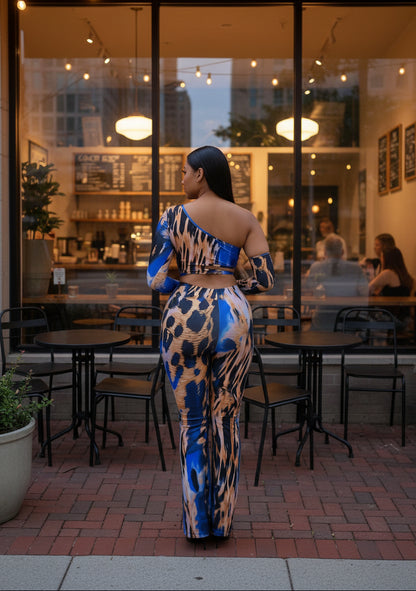 One Shoulder Butterfly Cuff Top & Pants