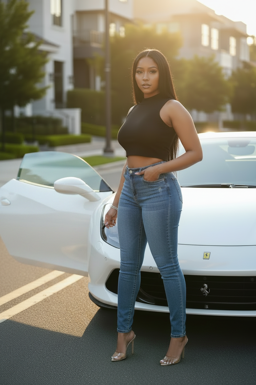 Ribbed Stretch Mock Neck Crop Top