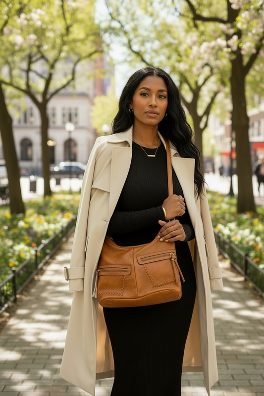 Caramel Chic Crossbody Purse