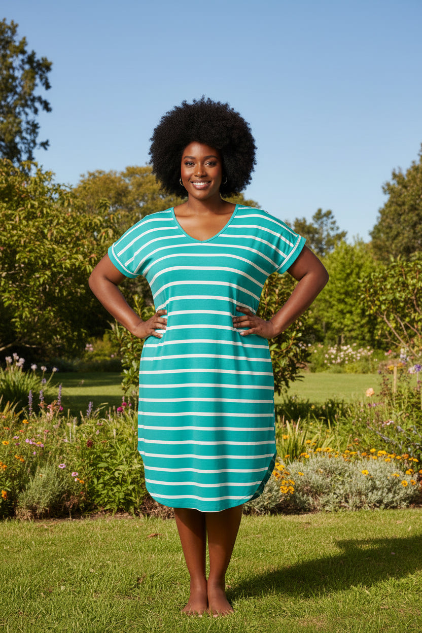 Sea Breeze Striped Pocket Dress