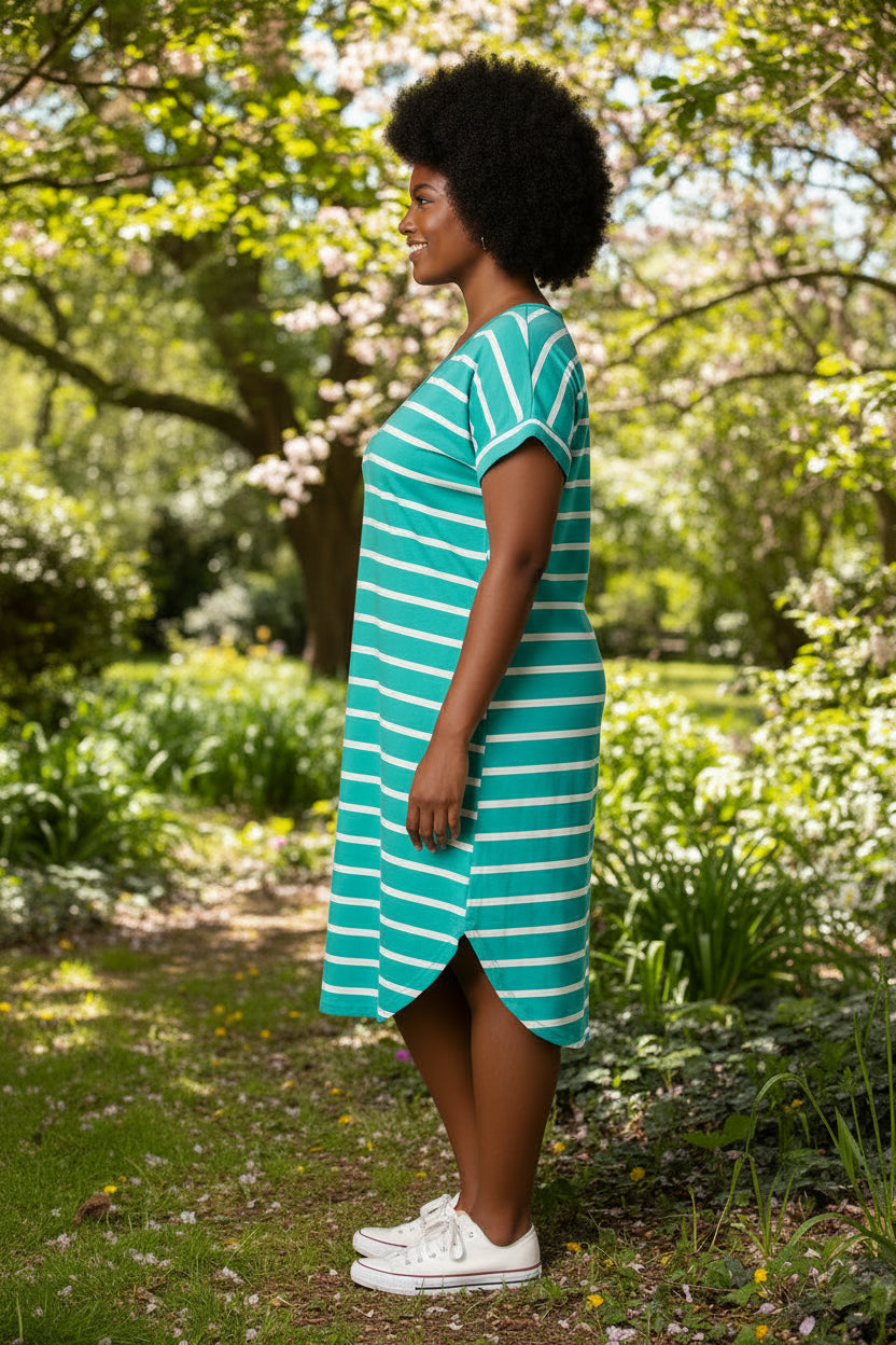 Sea Breeze Striped Pocket Dress
