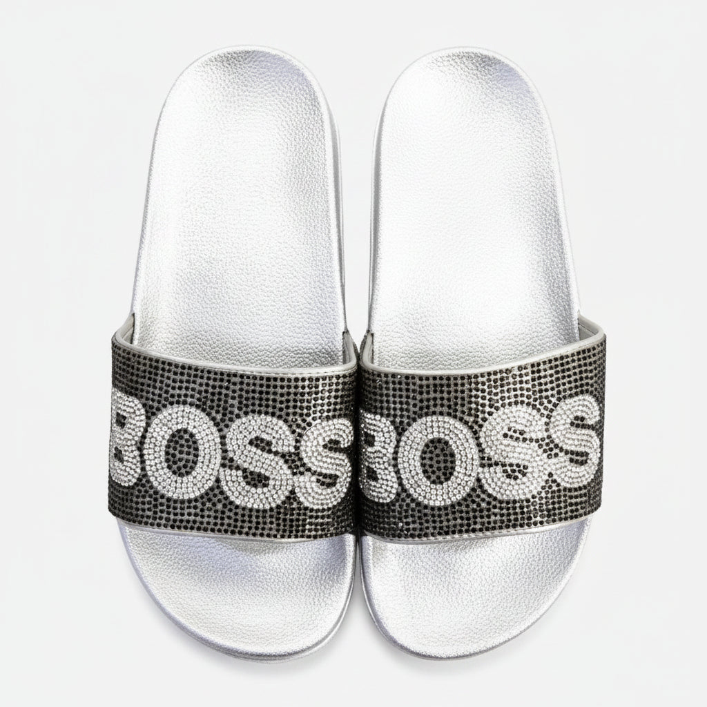 Rhinestone "BOSS" Flip Flops