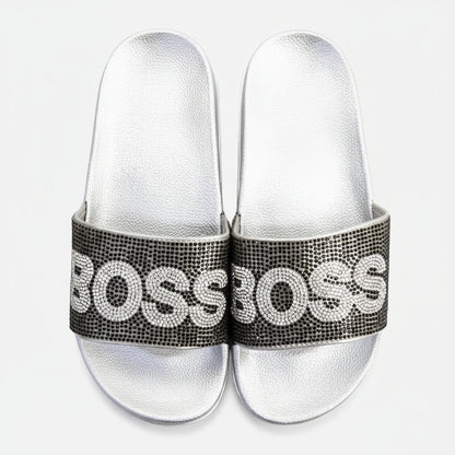 Rhinestone "BOSS" Flip Flops
