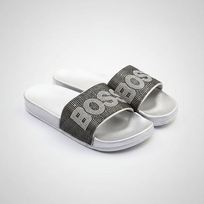 Rhinestone "BOSS" Flip Flops