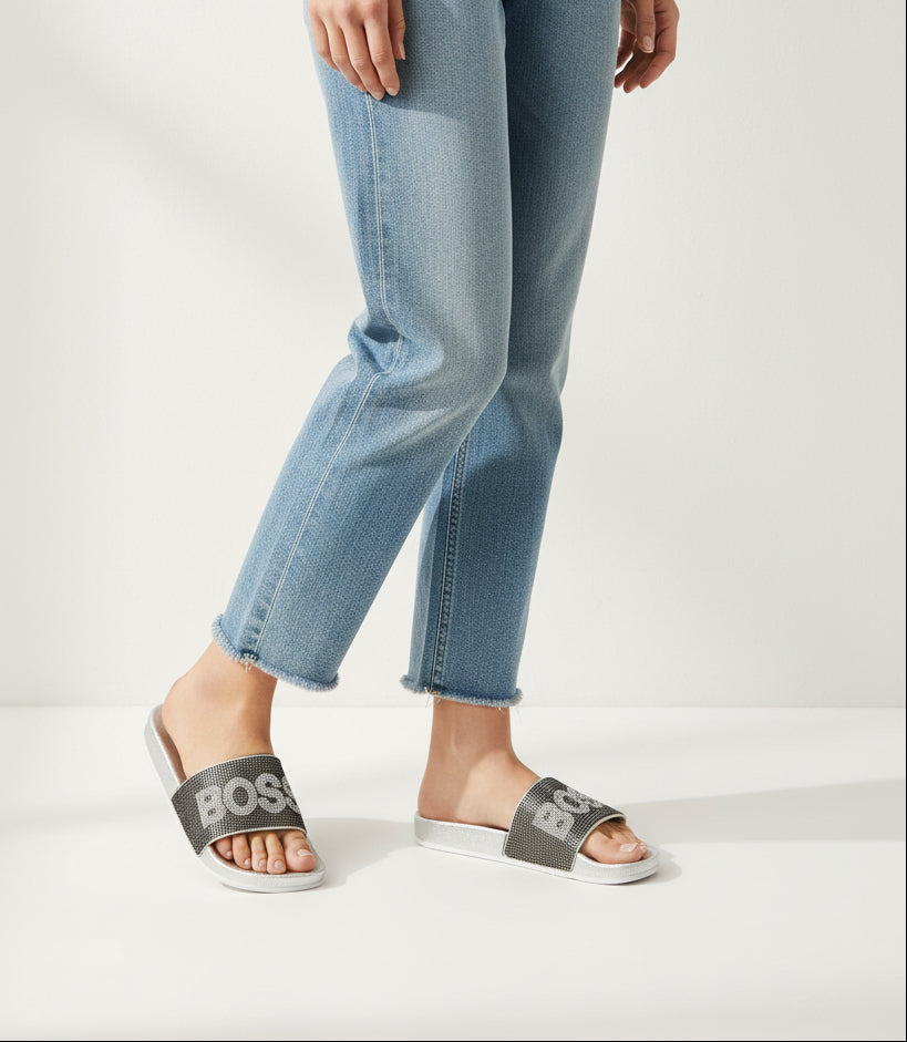 Rhinestone "BOSS" Flip Flops