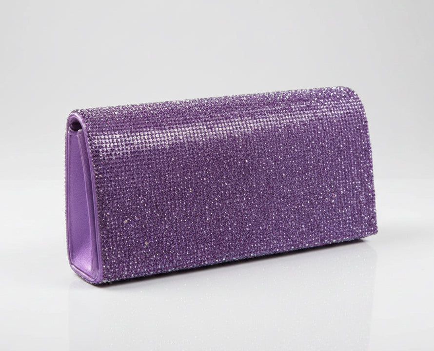Elegant Rhinestone Clutch Purse with Chain Strap